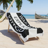 WARNING VIRGO BEACH TOWEL