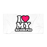 I LOVE MY SCORPIO BEACH TOWEL