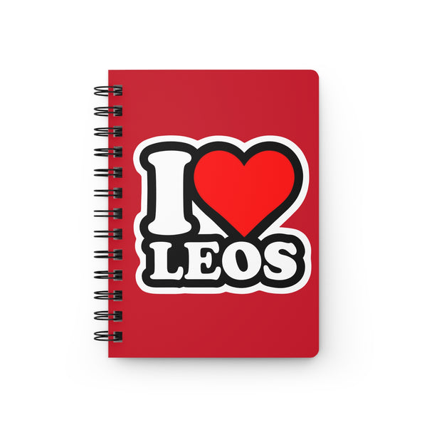 I LOVE LEOS SPIRAL BOUND JOURNAL