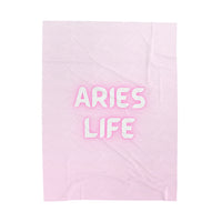 ARIES LIFE VELVETEEN PLUSH BLANKET