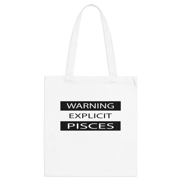 WARNING PISCES TOTE BAG