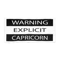 WARNING CAPRICORN BEACH TOWEL