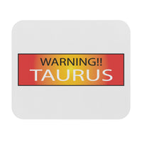 WARNING!! TAURUS  MOUSEPAD (Rectangle)