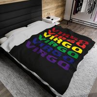 VIRGO RAINBOW VELVETEEN PLUSH BLANKET