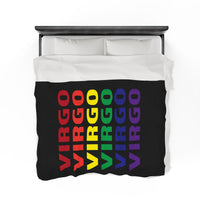 VIRGO RAINBOW VELVETEEN PLUSH BLANKET