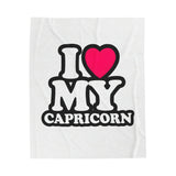 I LOVE MY CAPRICORN VELVETEEN PLUSH BLANKET