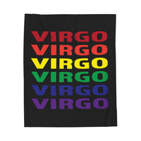 VIRGO RAINBOW VELVETEEN PLUSH BLANKET