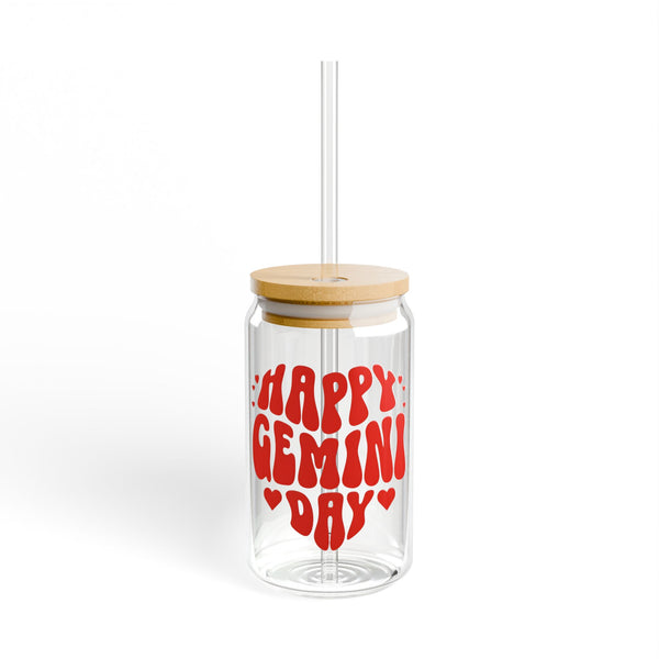 HAPPY GEMINI DAY SIPPER GLASS