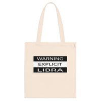 WARNING LIBRA TOTE BAG