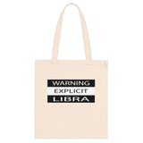 WARNING LIBRA TOTE BAG