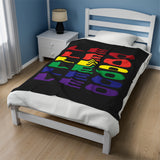 LEO RAINBOW VELVETEEN PLUSH BLANKET