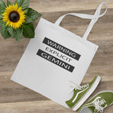 WARNING GEMINI TOTE BAG