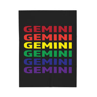 GEMINI RAINBOW VELVETEEN PLUSH BLANKET