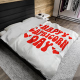 HAPPY CAPRICORN DAY VELVETEEN PLUSH BLANKET