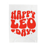 HAPPY LEO DAY VELVETEEN PLUSH BLANKET