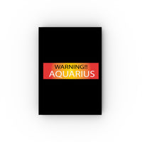 WARNING!! AQUARIUS HARD BACKED JOURNAL