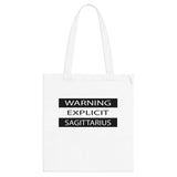 WARNING SAGITTARIUS TOTE BAG