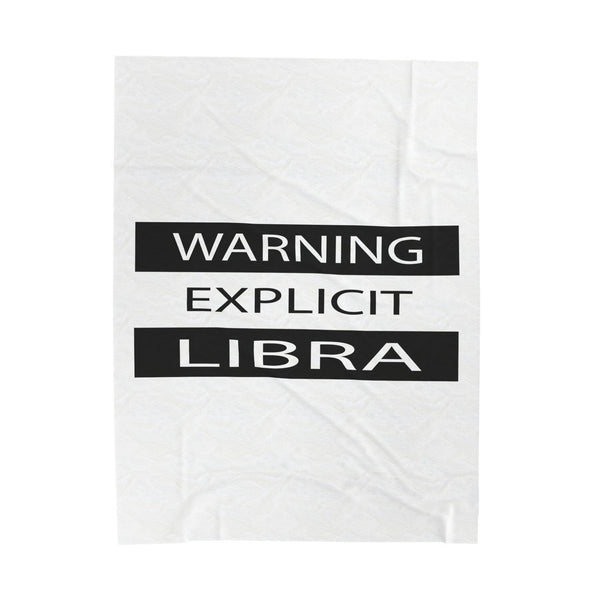 WARNING LIBRA VELVETEEN PLUSH BLANKET