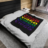 VIRGO RAINBOW VELVETEEN PLUSH BLANKET