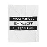 WARNING LIBRA VELVETEEN PLUSH BLANKET