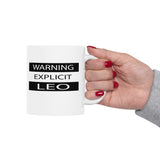 WARNING EXPLICIT LEO MUG