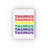 TAURUS RAINBOW HARD BACKED JOURNAL