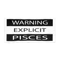 WARNING PISCES BEACH TOWEL