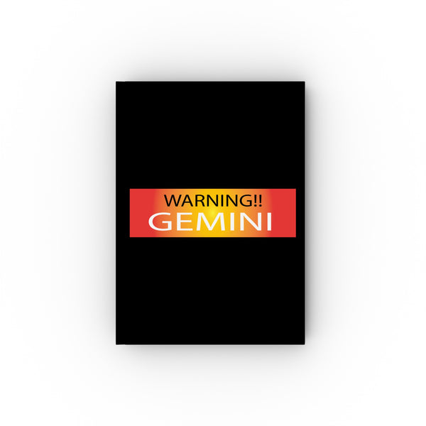 WARNING!! GEMINI HARD BACKED JOURNAL