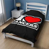 I LOVE CANCERS VELVETEEN PLUSH BLANKET