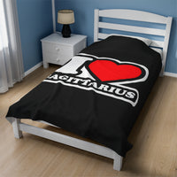 I LOVE SAGITTARIUS VELVETEEN PLUSH BLANKET