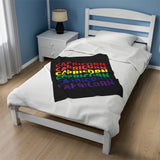 CAPRICORN RAINBOW VELVETEEN PLUSH BLANKET