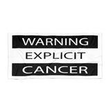 WARNING CANCER BEACH TOWEL