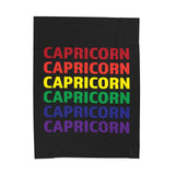 CAPRICORN RAINBOW VELVETEEN PLUSH BLANKET