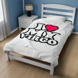 I LOVE MY VIRGO VELVETEEN PLUSH BLANKET