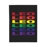 LEO RAINBOW VELVETEEN PLUSH BLANKET