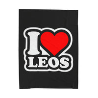 I LOVE LEOS VELVETEEN PLUSH BLANKET