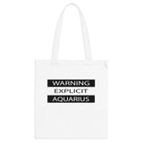 WARNING AQUARIUS TOTE BAG