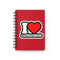 I LOVE CAPRICORNS SPIRAL BOUND JOURNAL