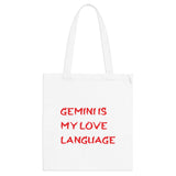 GEMINI IS MY LOVE LANGUAGE TOTE