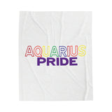 AQUARIUS PRIDE VELVETEEN PLUSH BLANKET