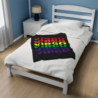 VIRGO RAINBOW VELVETEEN PLUSH BLANKET