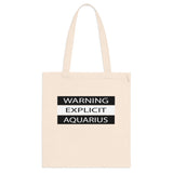 WARNING AQUARIUS TOTE BAG