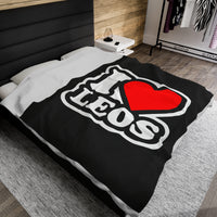 I LOVE LEOS VELVETEEN PLUSH BLANKET