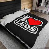 I LOVE LEOS VELVETEEN PLUSH BLANKET