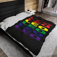 LEO RAINBOW VELVETEEN PLUSH BLANKET