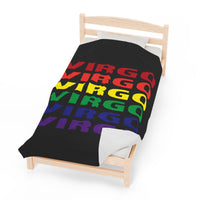 VIRGO RAINBOW VELVETEEN PLUSH BLANKET