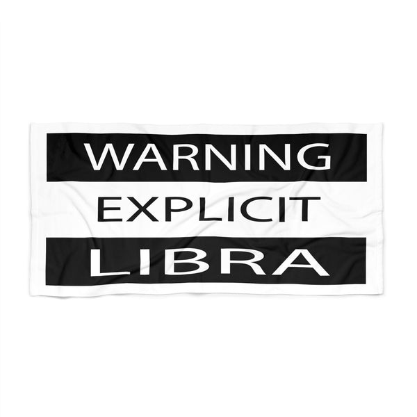 WARNING LIBRA BEACH TOWEL