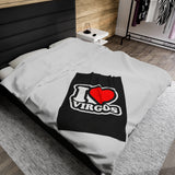 I LOVE VIRGOS VELVETEEN PLUSH BLANKET