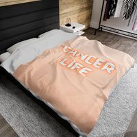 CANCER LIFE VELVETEEN PLUSH BLANKET