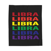 LIBRA RAINBOW VELVETEEN PLUSH BLANKET